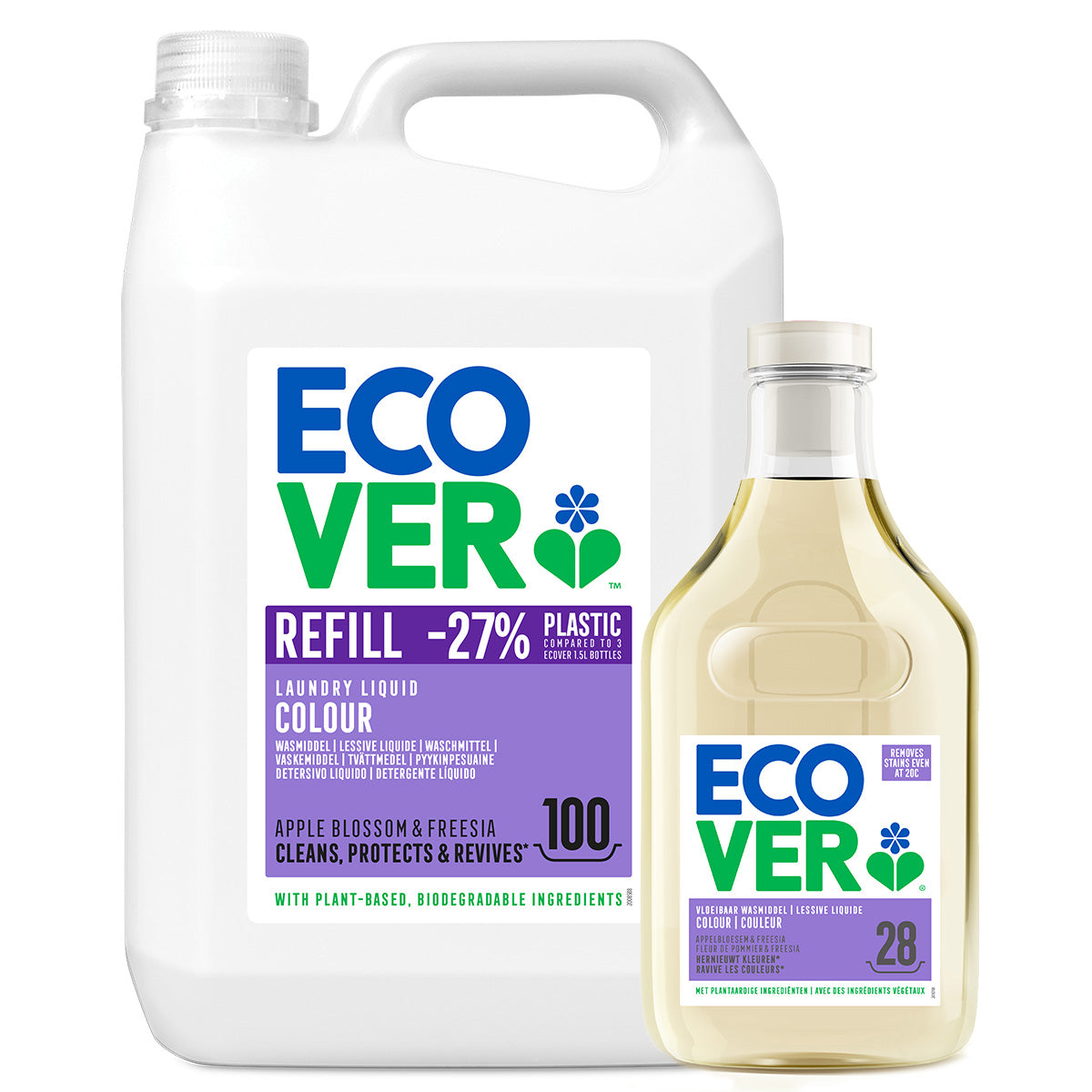 Ecover Vloeibaar Wasmiddel - Color Appelbloesem Freesia - 5L