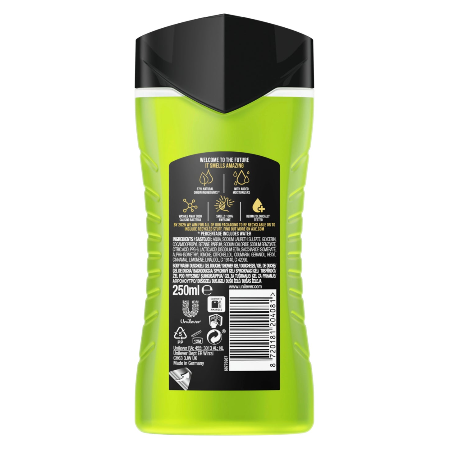 Axe - 3-in-1 - Douchegel, Facewash & Shampoo Mannen - Epic Fresh - 6 x 250 ml - Voordeelverpakking