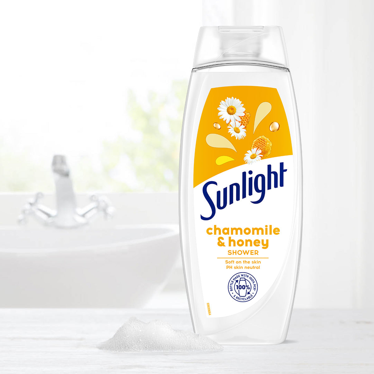 Sunlight Zeep - Douchegel - Kamille & Honing - pH-Huidneutraal - Voordeelverpakking 6 x 450 ml