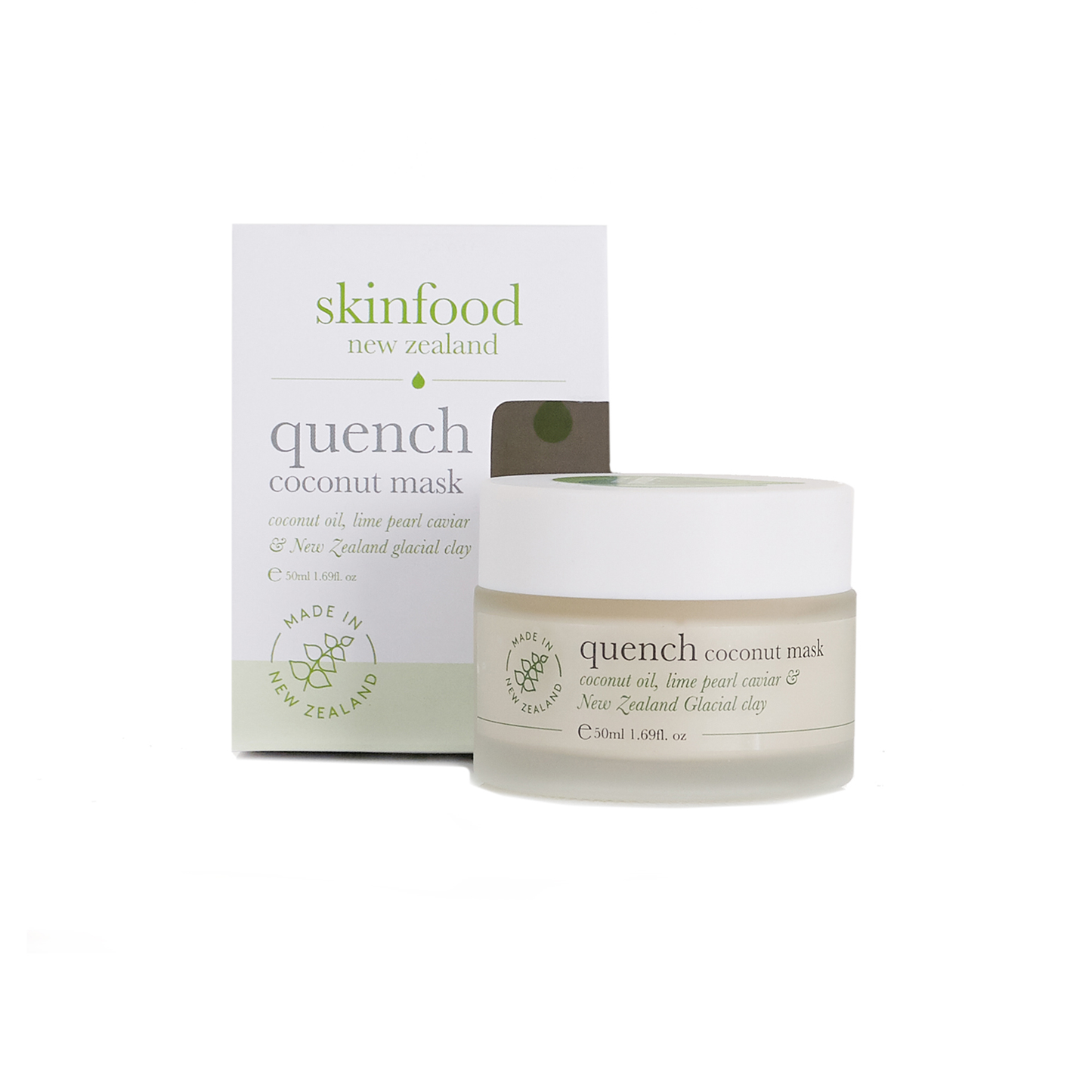 SKINFOOD NZ Skincare Quench Coconut Mask - Gezichtsmasker - Voor Droge tot Normale Huid - Vegan & Dierproefvrij