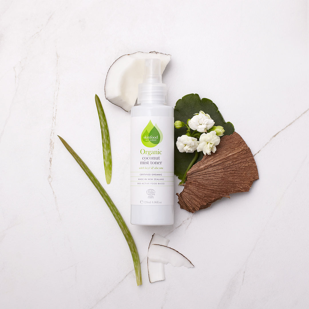 SKINFOOD NZ Skincare Coconut Organic Mist Toner - Voor Alle Huidtypes - Vegan & Dierproefvrij