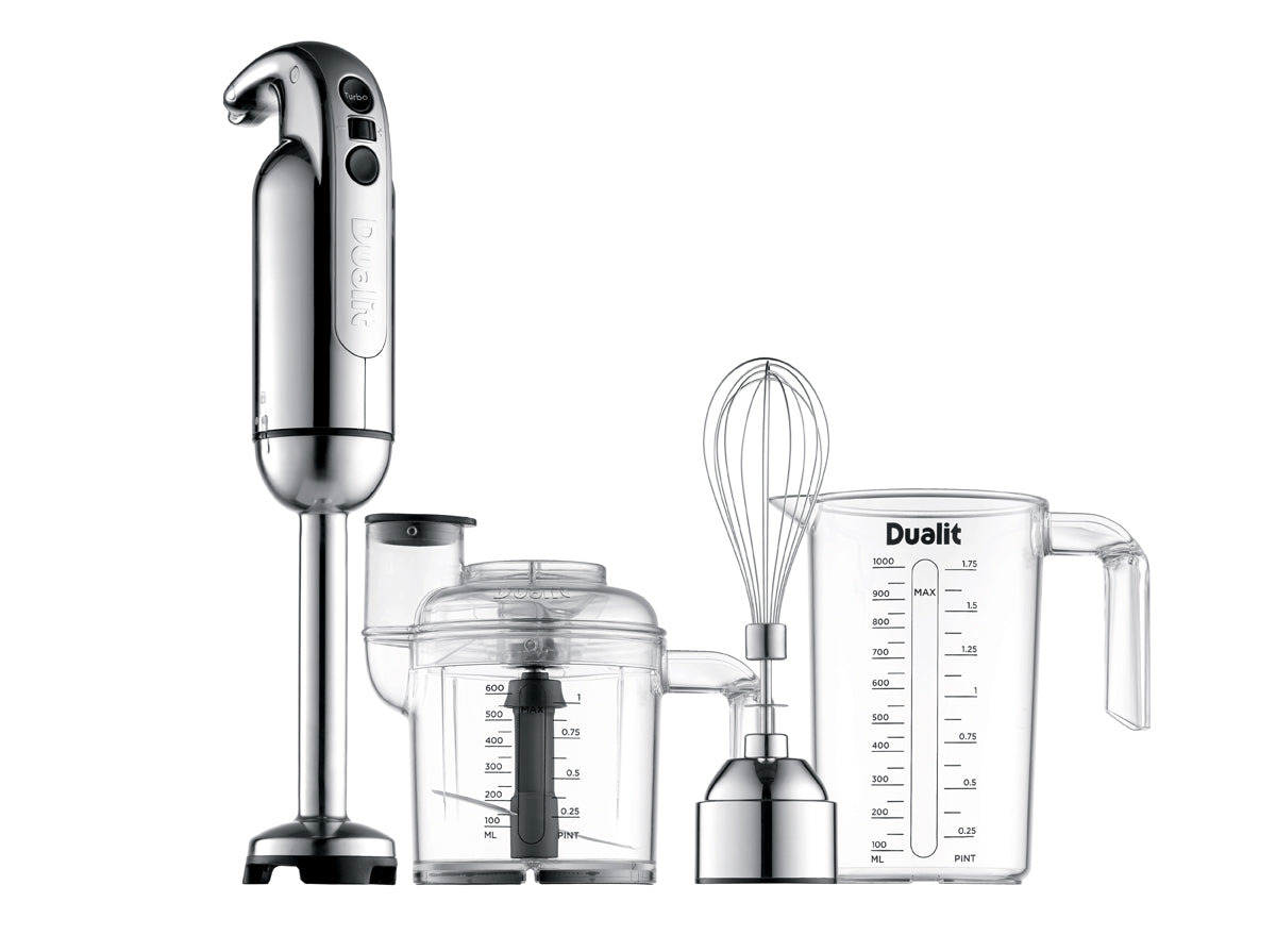 Dualit Staafmixer Set - 700W - Chroom - Hakmolen & Maatbeker