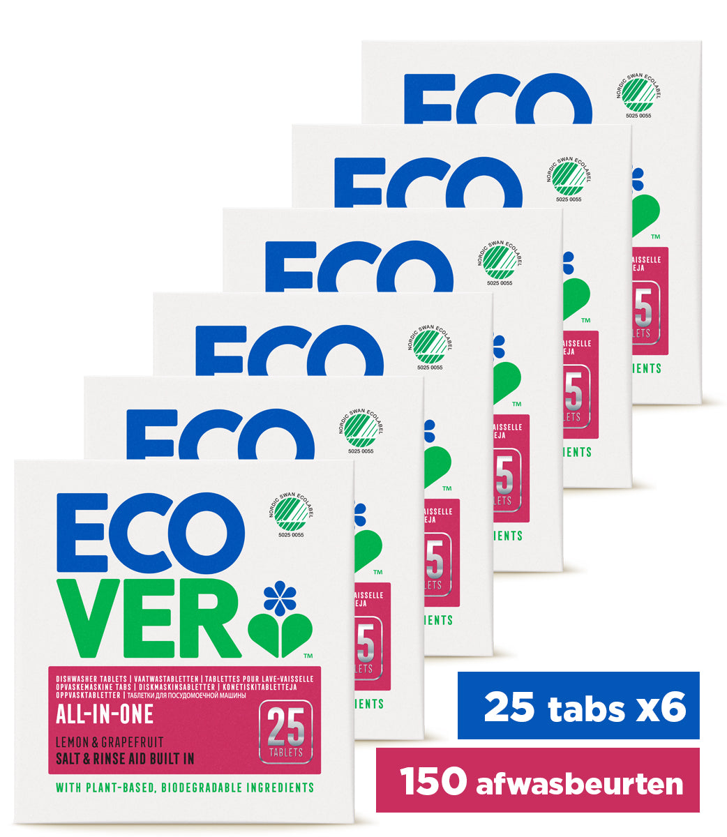 Ecover Vaatwastabletten - All In One - Promopack 150 Tabs