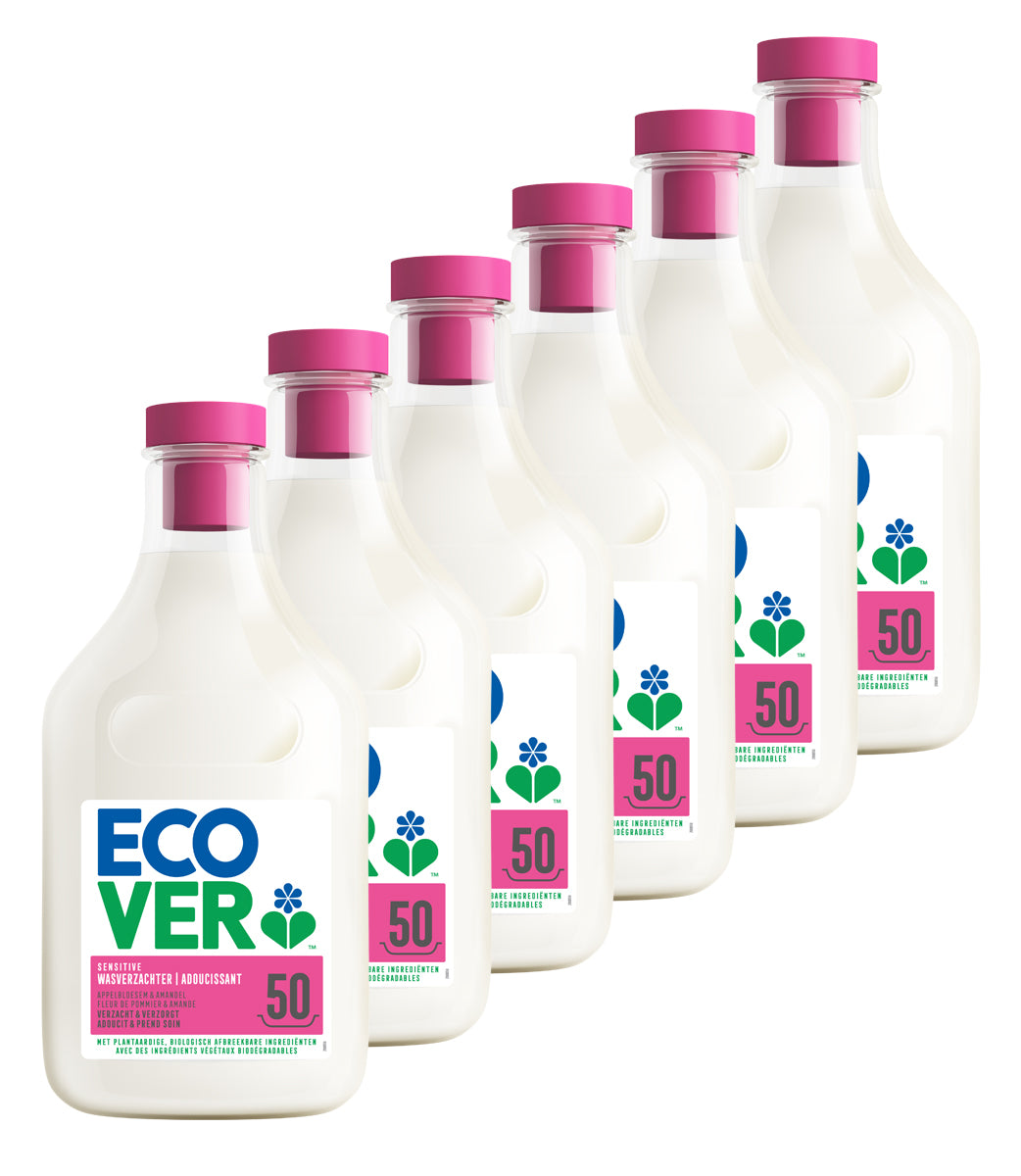 Ecover Wasverzachter Voordeelverpakking 6 x 1,5L - 300 Wasbeurten | Verzacht & Verzorgt