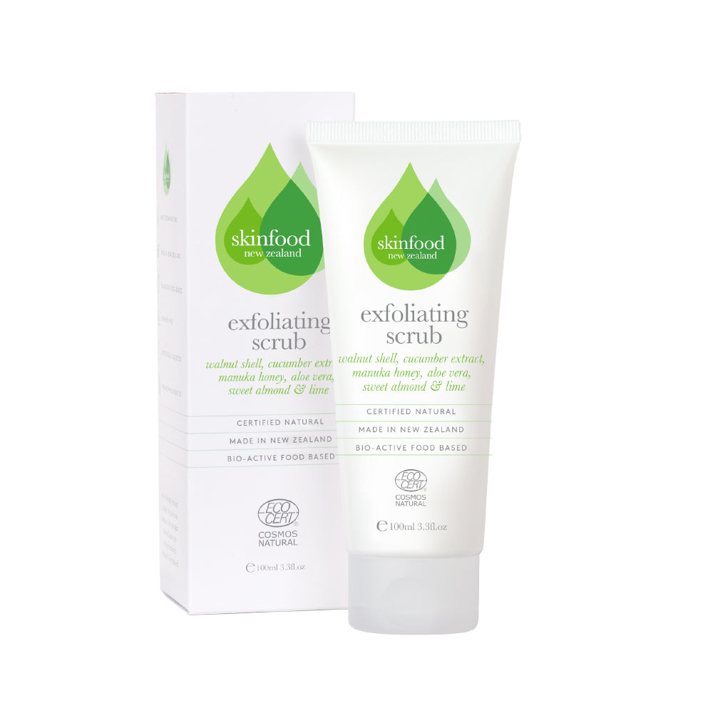 SKINFOOD NZ Skincare Exfoliating Scrub - Voor Normale tot Vettige Huid - 99% Natuurlijk & Dierproefvrij