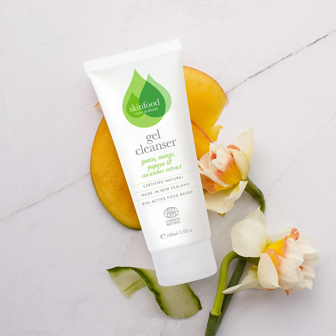 SKINFOOD NZ Skincare Geschenkset - Gezichtsreiniger, Dagcrème & Gezichtsmasker - Voor Gemengde Huid - Moederdag Geschenkset