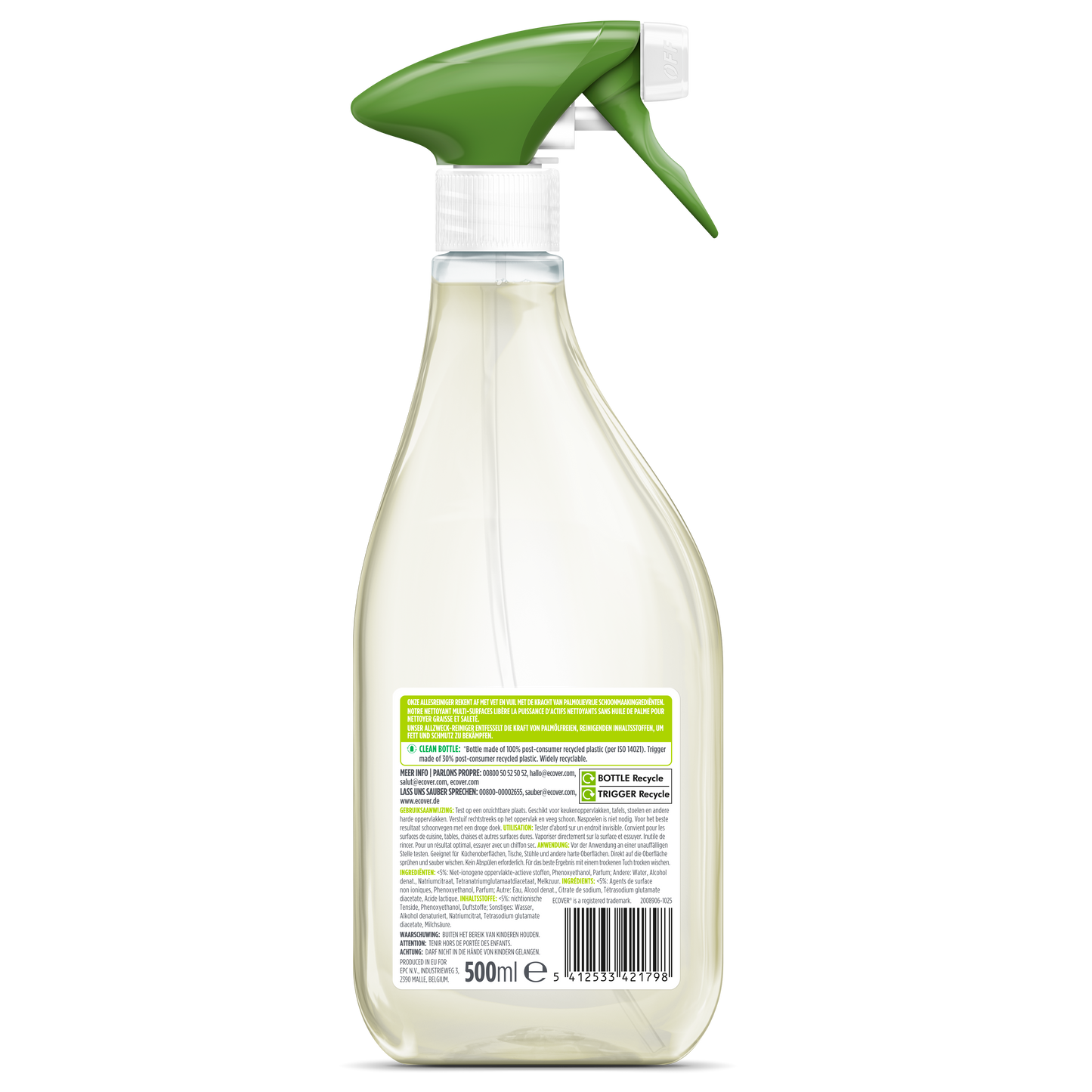 Ecover - Allesreiniger Spray - Voordeelverpakking 6 x 500 ml