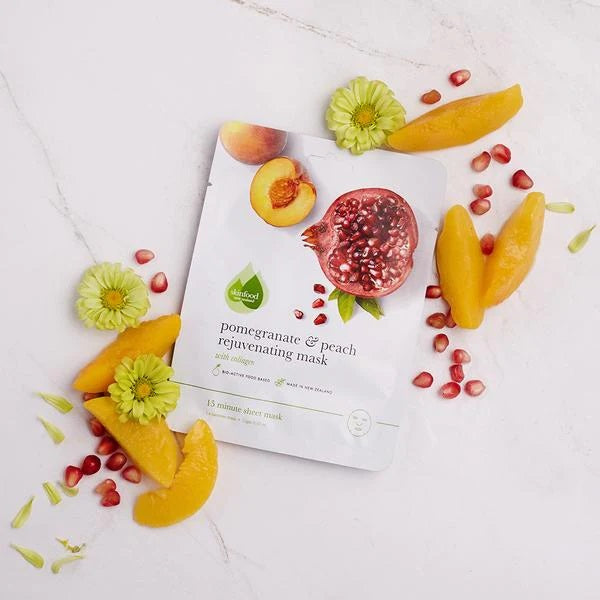SKINFOOD NZ Skincare Rejuvenating Mask Pomegranate & Peach - Gezichtsmasker - Voor Alle Huidtypes - 8 Stuks