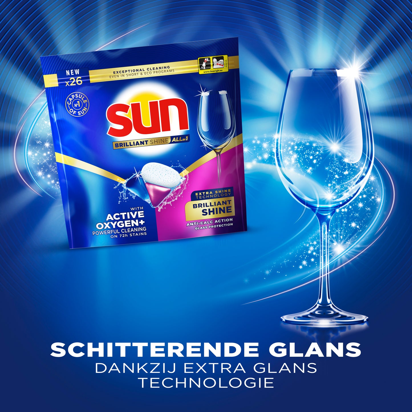 SUN Vaatwascapsules - Briljant Shine Regular