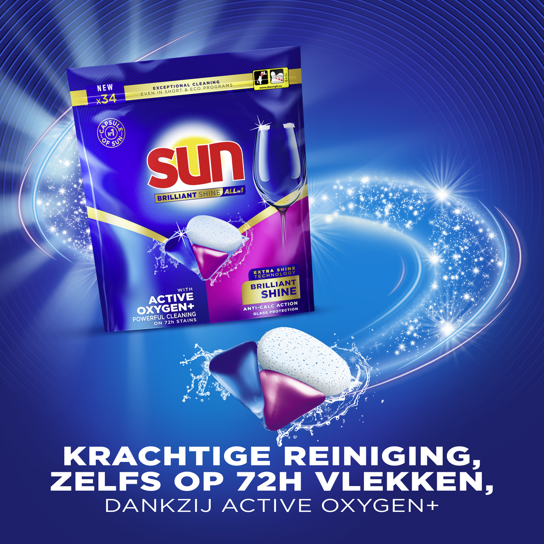 SUN Vaatwascapsules - Briljant Shine Regular