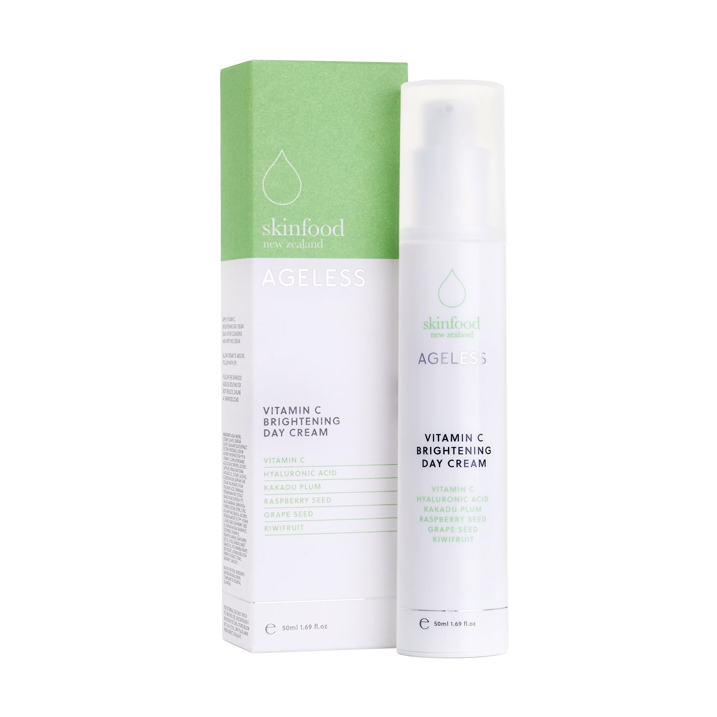 SKINFOOD NZ AGELESS Skincare Vitamine C Brightening Day Cream - Dagcrème - Voor Mature Huid - Vegan & Dierproefvrij