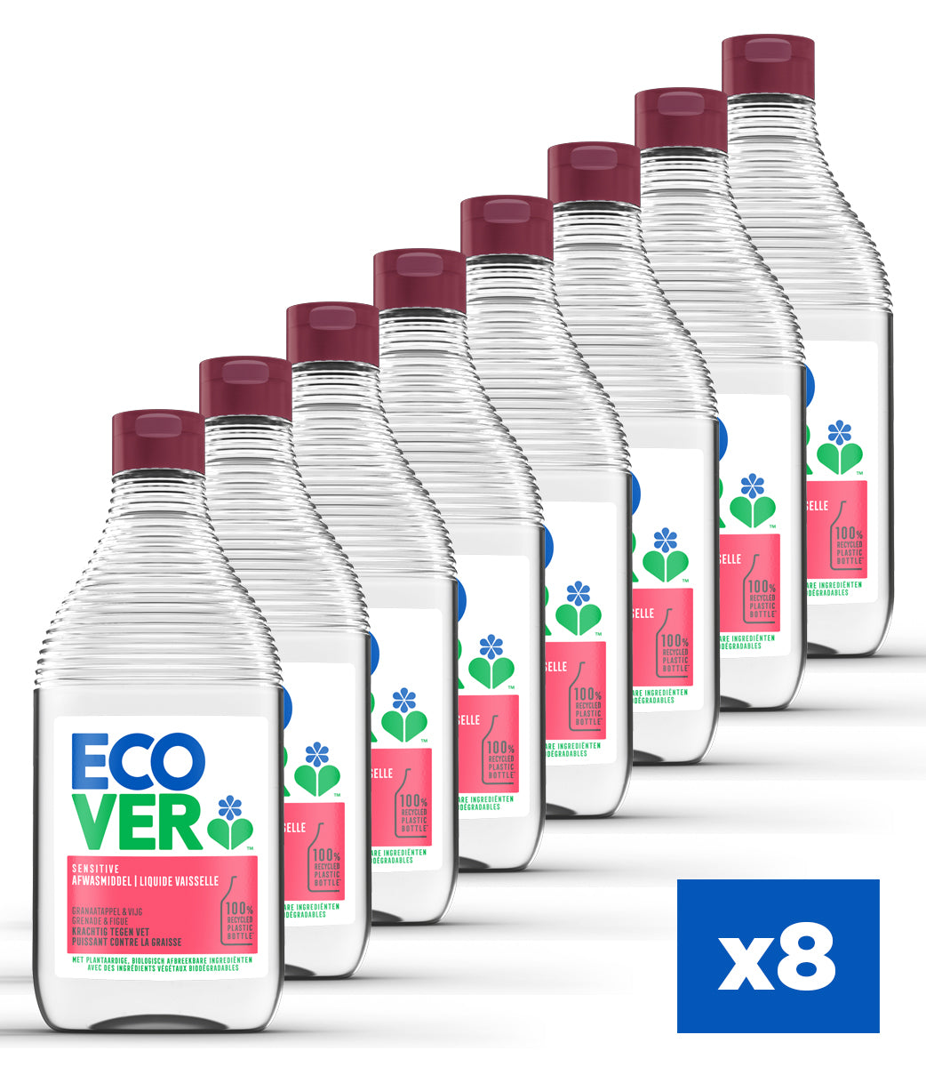 Ecover Afwasmiddel Voordeelverpakking 8 x 450 ml | Krachtig