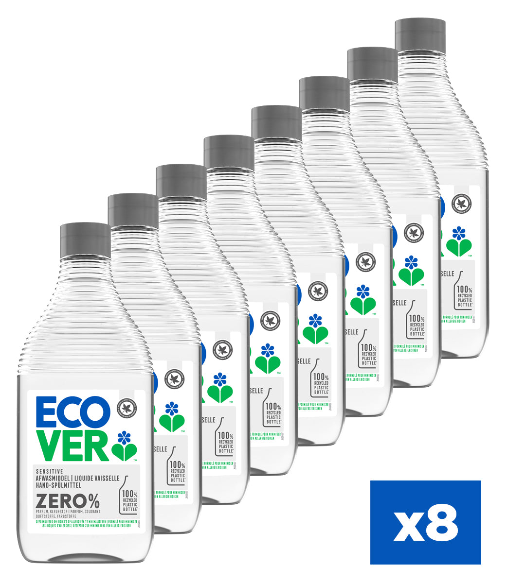 Ecover - Afwasmiddel - ZERO - Voordeelverpakking 8 x 450 ml