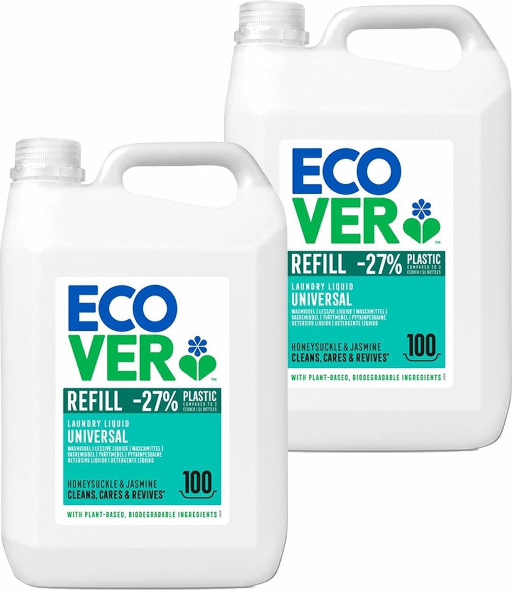 Ecover - Vloeibaar Wasmiddel Universal - 2 x 5L - Voordeelbundel - Promopack