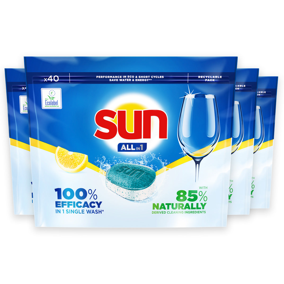 SUN Vaatwastabletten - All-in One Lemon - 40pack