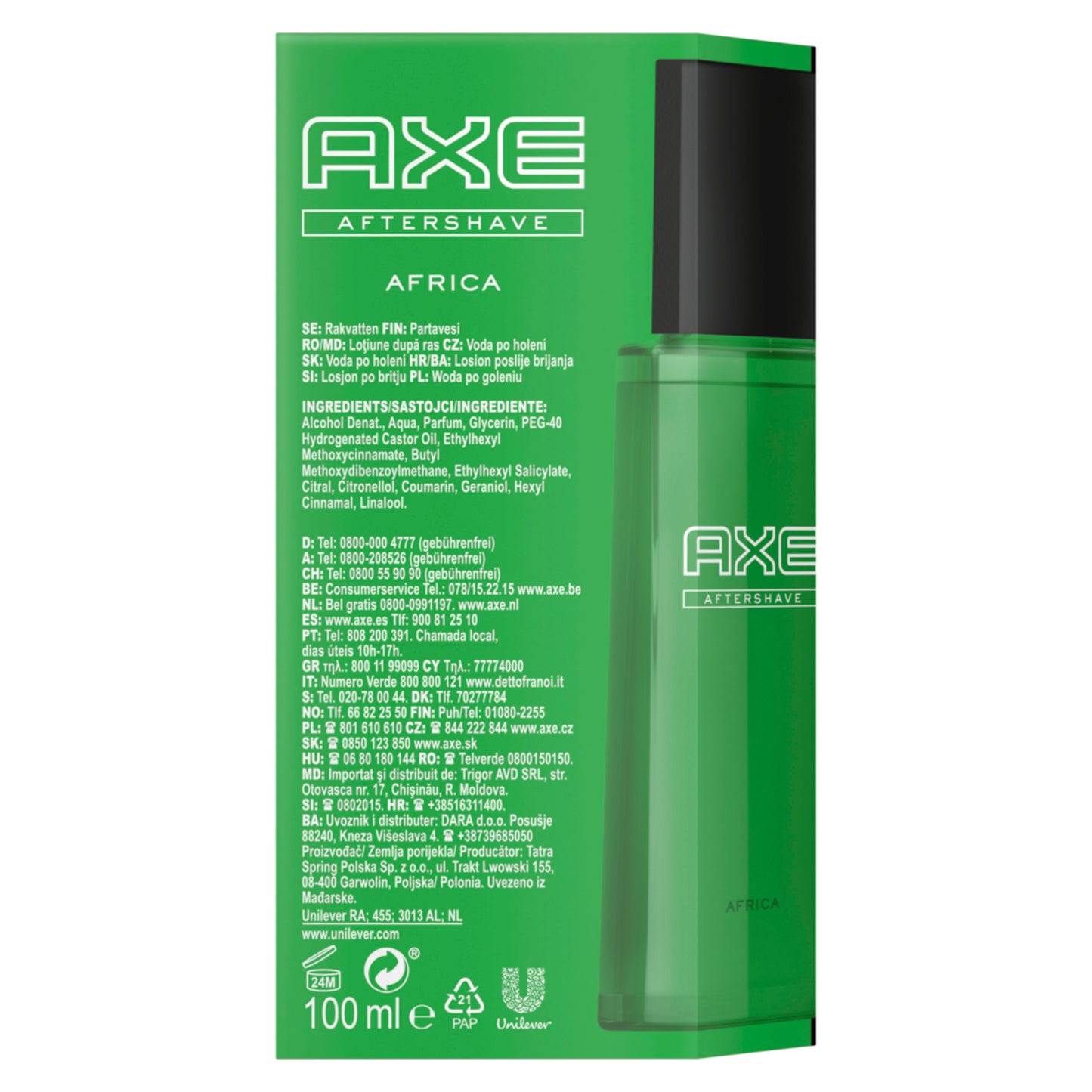 AXE Aftershave Lotion - Africa - 12 x 100 ml