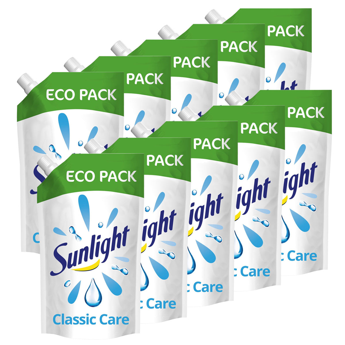 Sunlight Handzeep Classic Care – Vloeibare Zeep - Classic Refill Pomp – Eco Voordeelverpakking 10 x 500 ml