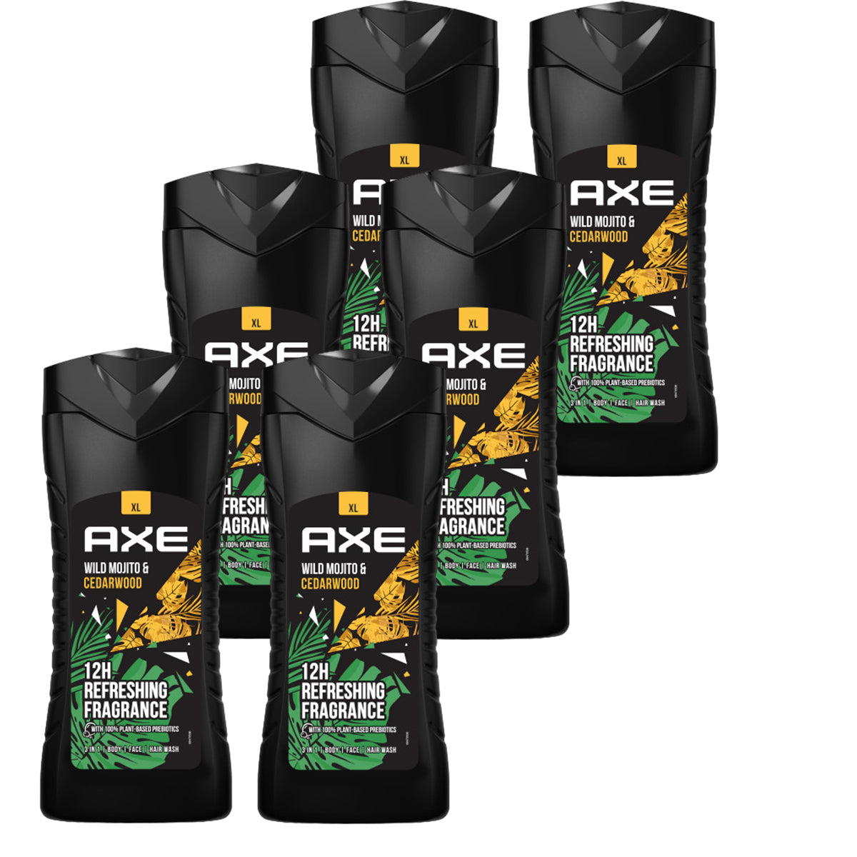 AXE 3-in-1 - Douchegel, Facewash & Shampoo - Green Mojito & Cedarwood - 12 x 400 ml