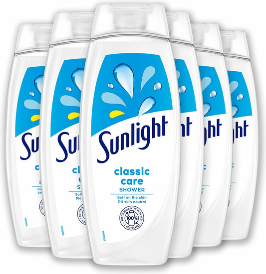 Sunlight Zeep - Badschuim - Classic Care - pH-Huidneutraal - Voordeelverpakking 6 x 675 ml