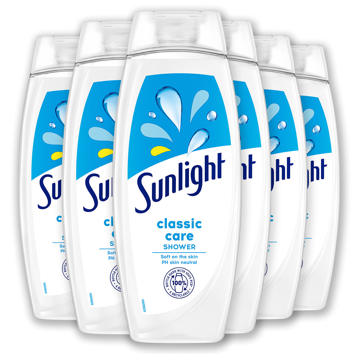 Sunlight Zeep - Douchegel - Classic Care - pH-Huidneutraal - Voordeelverpakking 6 x 450 ml