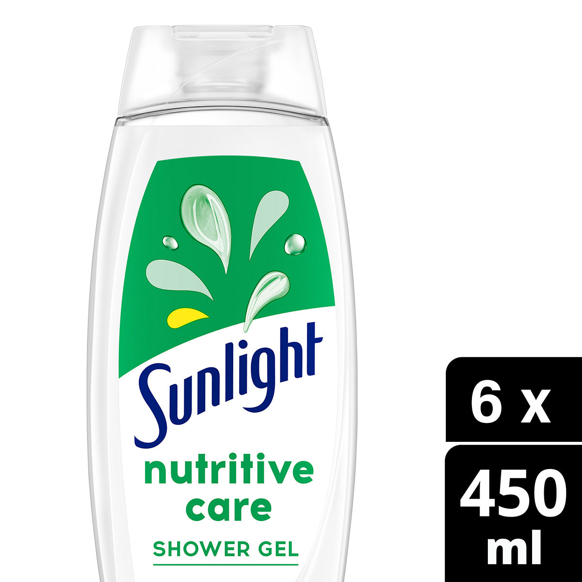 Sunlight - Zeep - Voedende &  Zachte Douchegel -  Nutritive Care - Dermatologisch getest - met pH Neutrale formule - Voordeelverpakking 6 x 450 ml