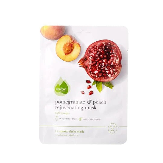 SKINFOOD NZ Skincare Rejuvenating Mask Pomegranate & Peach - Gezichtsmasker - Voor Alle Huidtypes - 8 Stuks