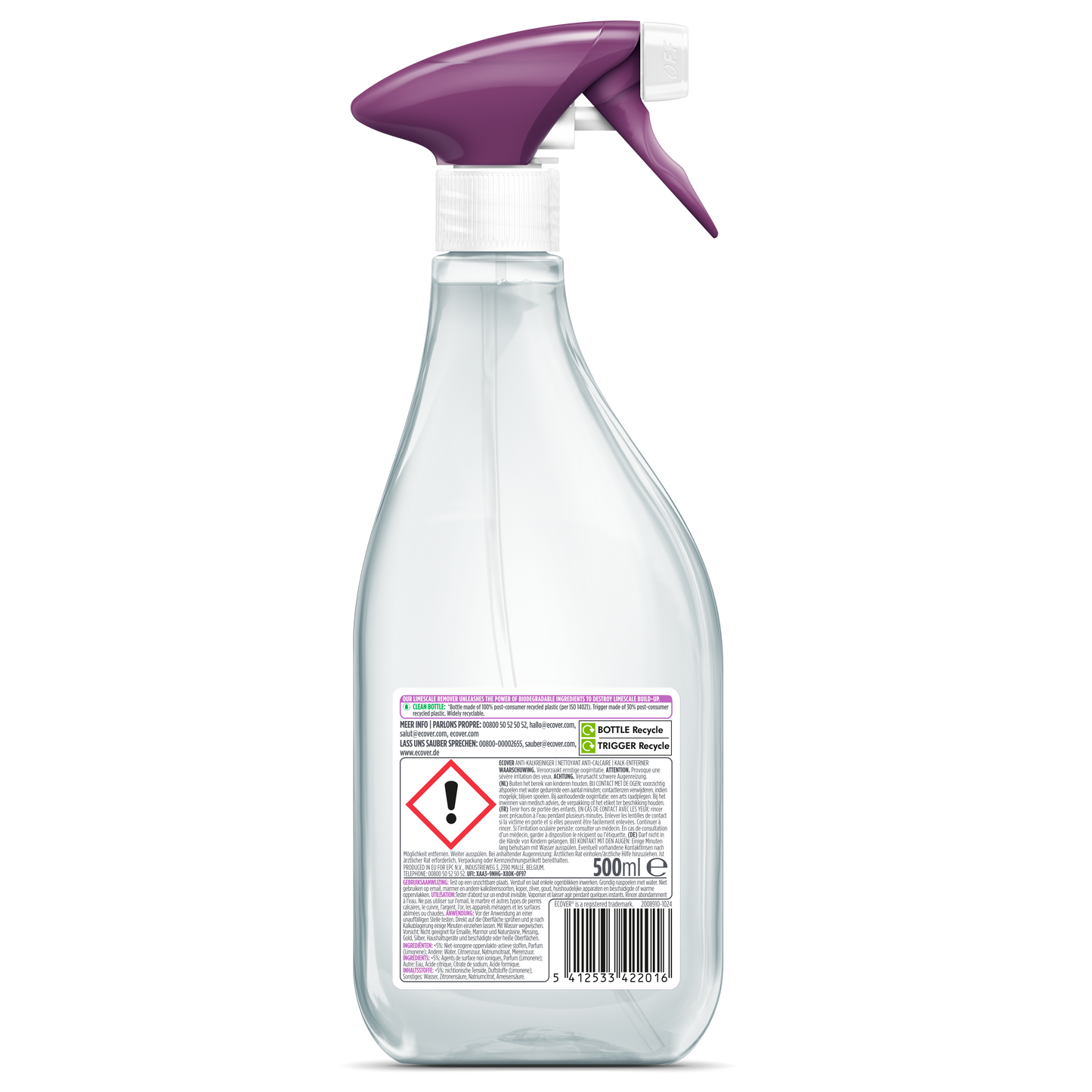Ecover - Kalkreiniger Spray - Voordeelverpakking 6 x 500 ml