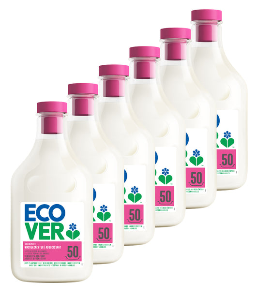 Ecover Wasverzachter Voordeelverpakking 6 x 1,5L - 300 Wasbeurten | Verzacht &  Verzorgt