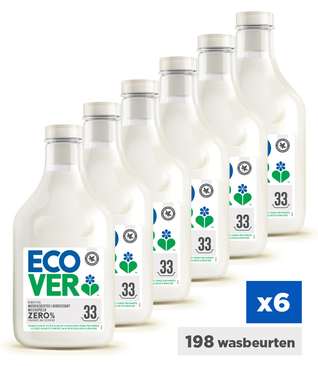 Ecover - ZERO Wasverzachter - 6 x 1 L - MULTIPACK